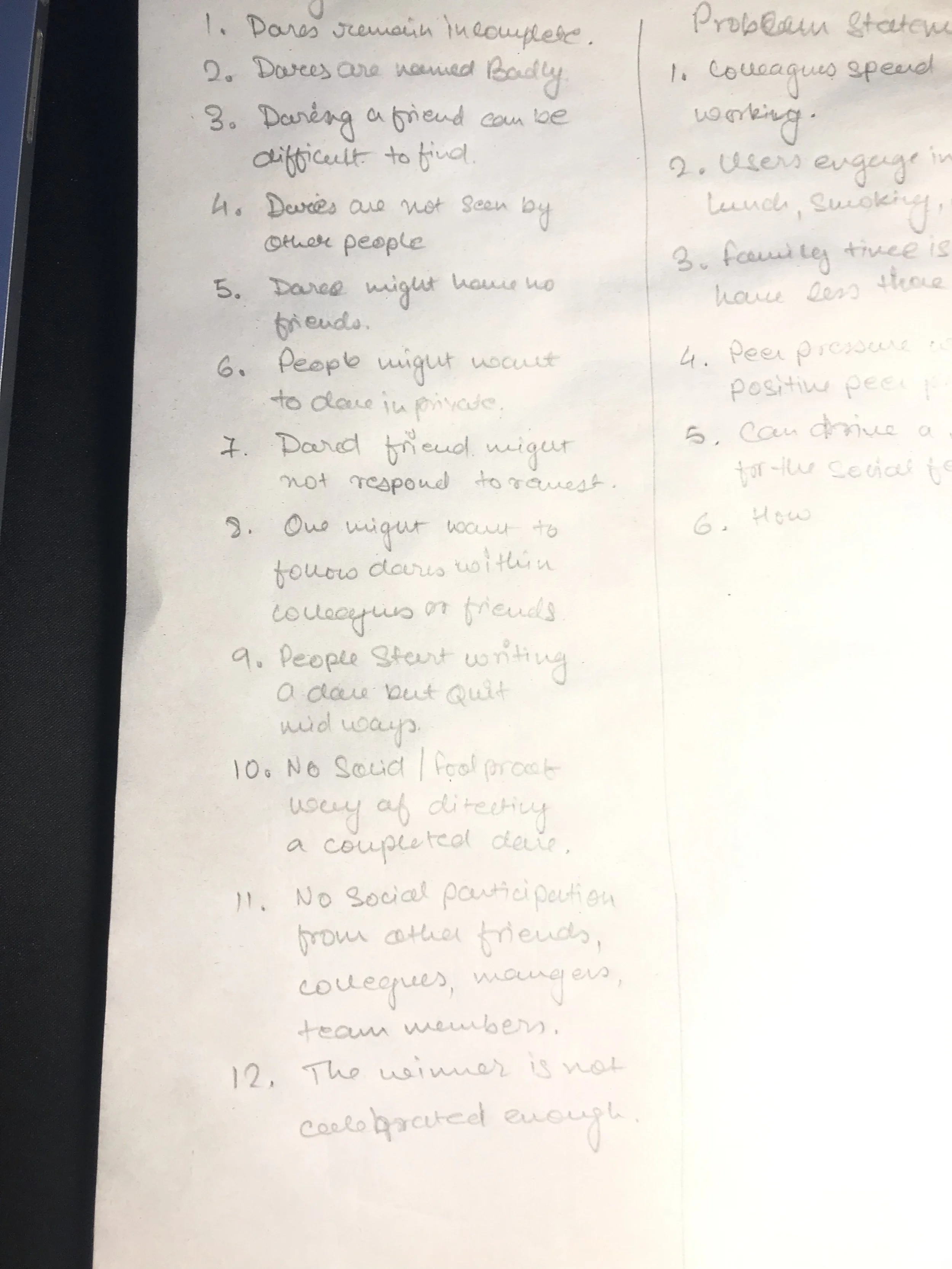 Observations and research notes