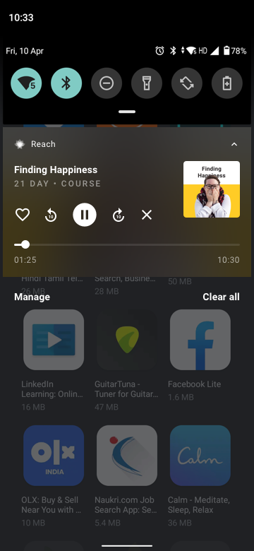 Mini-player on Android