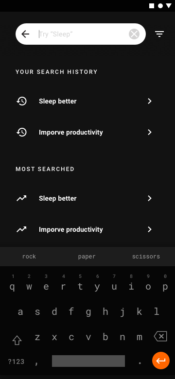 Search, history