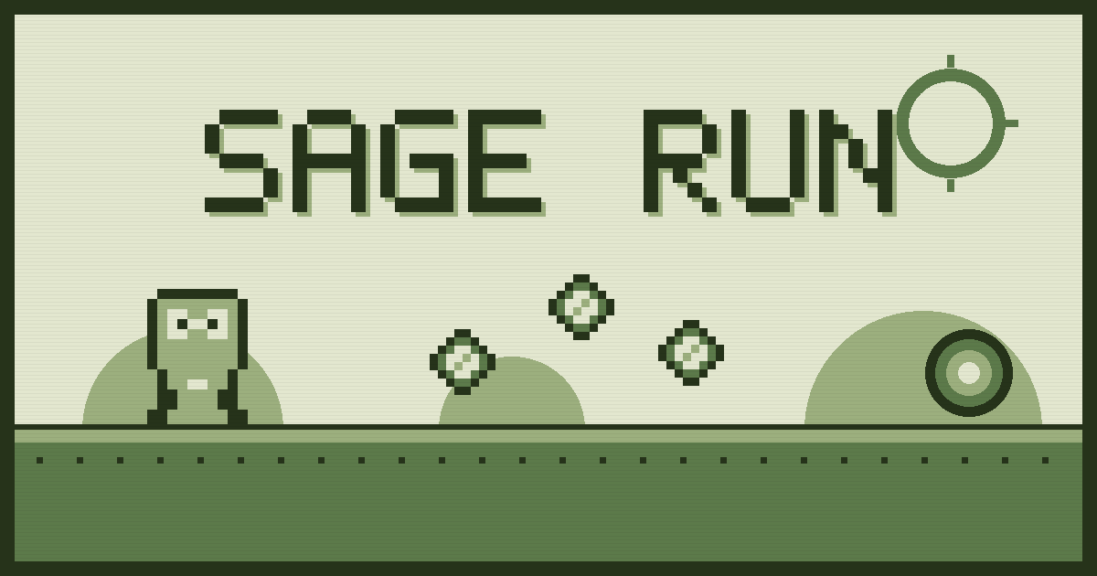 Sage Run — a pixel-art, Game Boy-style platformer